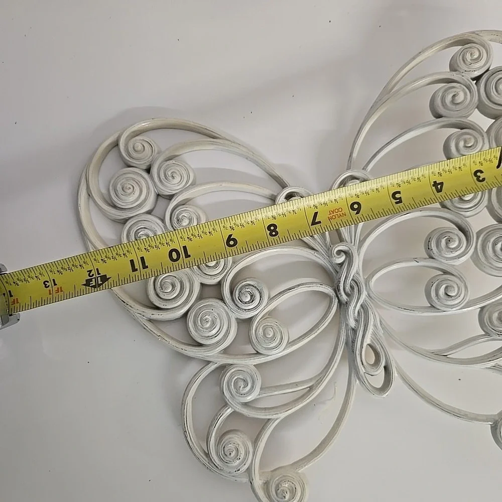 Vintage 1975 Burwood Butterfly 1629 Wall Hanging White Patio Decor‎